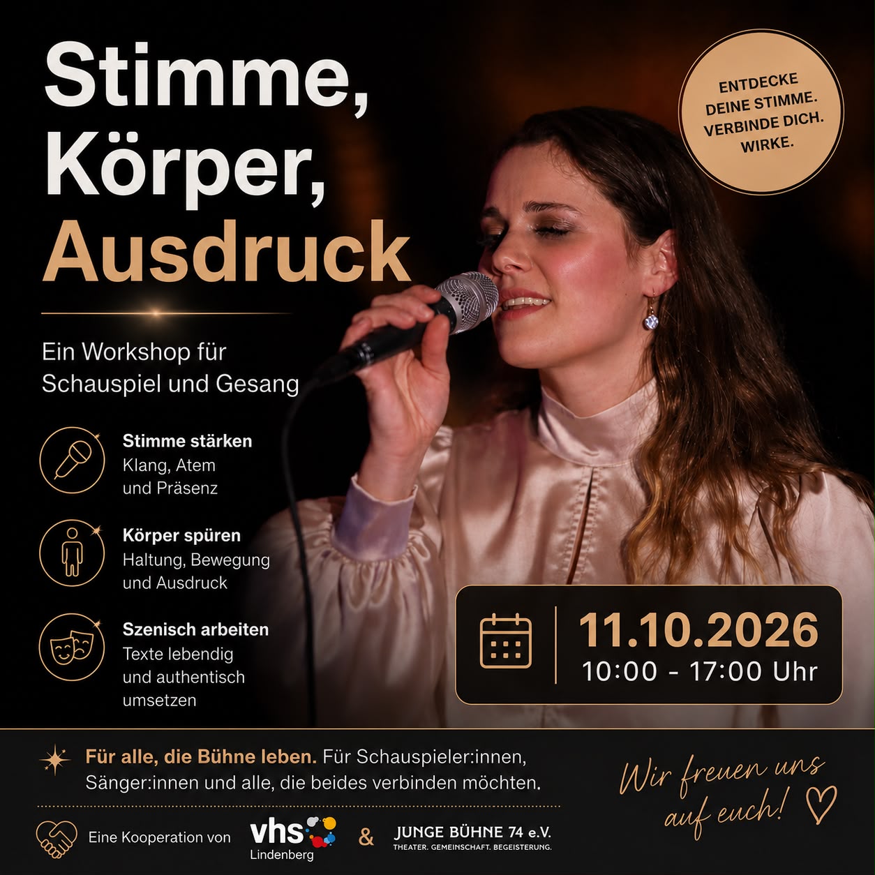 Stimme, Körper, Ausdruck - ein VHS-Kurs mit der Jungen Bühne ´74